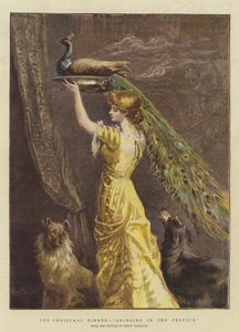 Noel Yemeği, Tavus Kuşunu Getirmek (chromolitho)